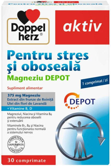 Doppelherz Depot 375mg Cu Vitamina B6 30 Comprimate Lămâie