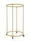 Rolling Floor Garment Rack Made of Gold Metal