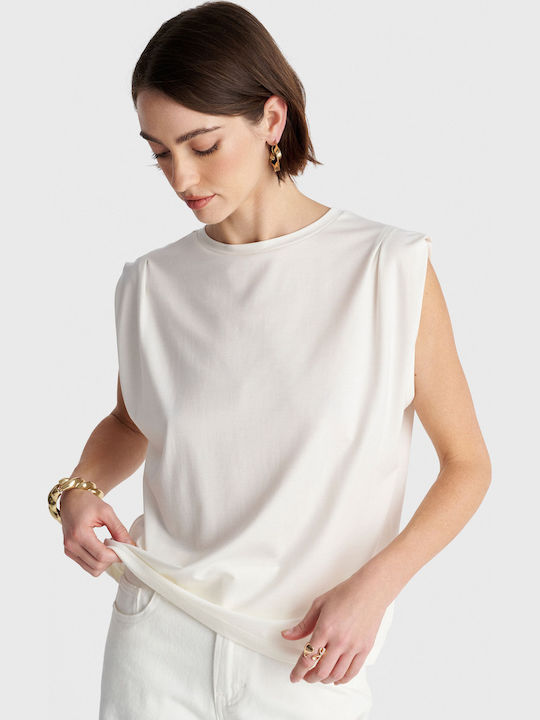 Women's Sleeveless Blouse White