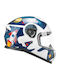 CGM Micro Space 265S Blau / Weiß Kinder Motorradhelm Jet ECE 22.06 1100gr