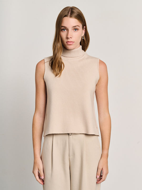 Staff Women's Sleeveless Turtleneck Sweater Off...