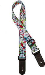 Gstu80bu Gaucho Standard Series Ukulele Strap Blue Flowers