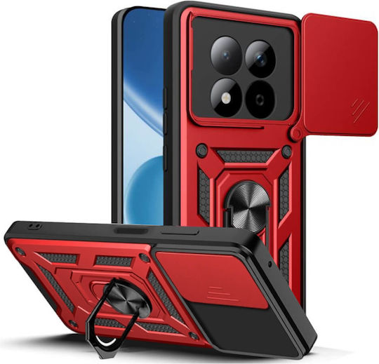 Bodycell Slide Cover Umschlag Rückseite Rot Redmi Note 15 Pro 4G