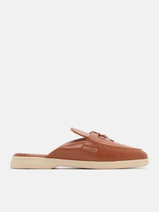 Luigi Flat Damen Pantoletten in Braun Farbe