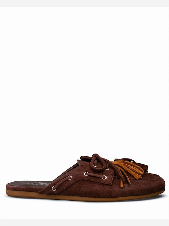 Sante Mules With Heel in Brown Colour