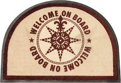 Marine Business Entrance Mat Welcome On Board 70x50cm Brown