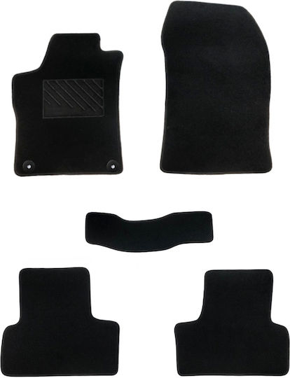 Car Mats Carpet Quality Luxury Black Peugeot 308 Model 2021-Present 5 Pieces