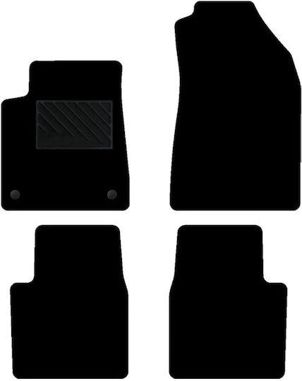 Car Carpet Mats Economy Quality Black Citroen C3 Aircross Set Front and Back 4 Pieces