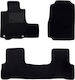 Medium Quality Carpet Mats Black Compatible with Honda CR-V 3rd Gen Model 2006-2011 3pcs