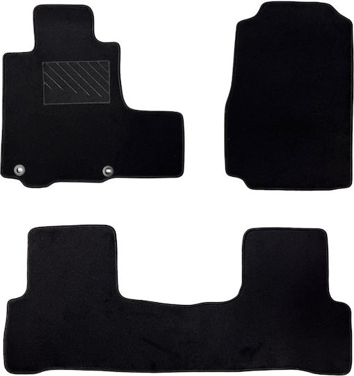 Medium Quality Carpet Mats Black Compatible with Honda CR-V 3rd Gen Model 2006-2011 3pcs