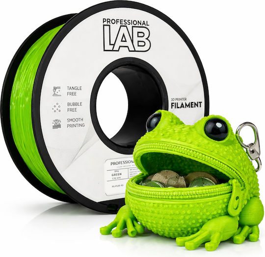 Filament TPU Imprimantă 3D Profesional Lab 1 Kg 1.75 Mm Duritate 95A Flexibil Verde Neon