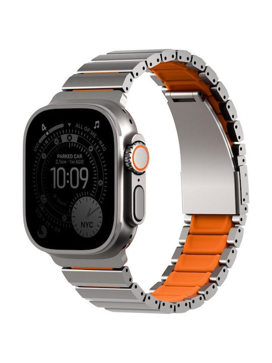 Uniq Stainless Steel Silver Wearable Strap for Apple Watch 44/45/46/49mm
