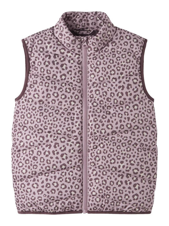 Name It Kids Casual Sleeveless Jacket Pink Animal