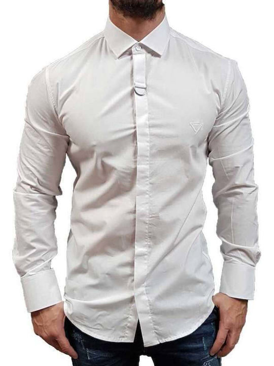 Stefan Fashion Μακρυμάνικo Πουκάμισο Λευκό