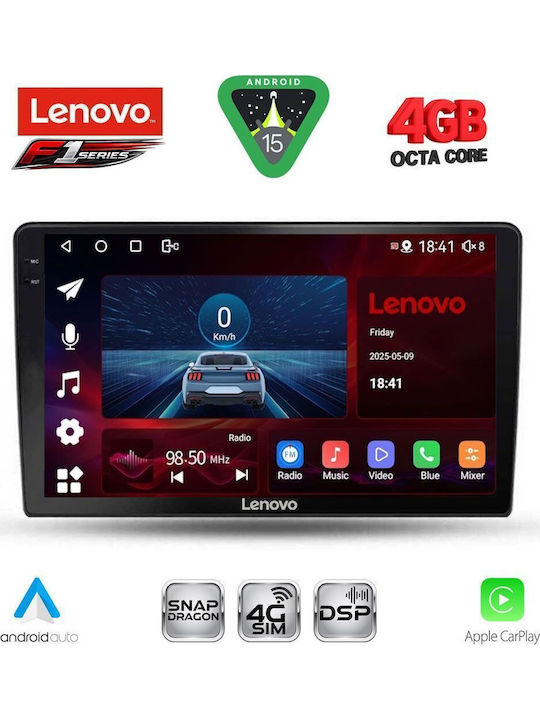 Lenovo Car Audio System for Toyota Auris 2007-2012 Bluetooth USB WiFi GPS Apple CarPlay Android Auto with 9" Touch Screen