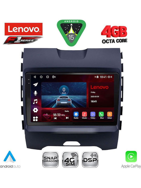 Lenovo Car Audio System for Ford Edge 2015-2023 Bluetooth USB WiFi GPS Apple CarPlay Android Auto with 9" Touch Screen