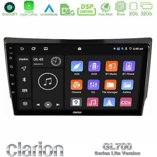 Clarion Ηχοσύστημα Αυτοκινήτου για Ssangyong Rexton 2002-2006 (Bluetooth/USB/WiFi/GPS/Apple-Carplay/Android-Auto) με Οθόνη Αφής 9"