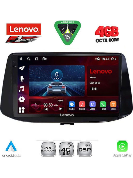 Lenovo Car Audio System for Hyundai i30 2018 (Bluetooth/USB/WiFi/GPS/Apple CarPlay/Android Auto) with 9" Touch Screen