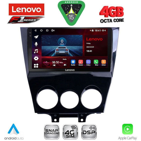 Lenovo Car Audio System for Mazda RX-8 2008-2014 Bluetooth USB WiFi GPS Apple CarPlay Android Auto with 9" Touch Screen