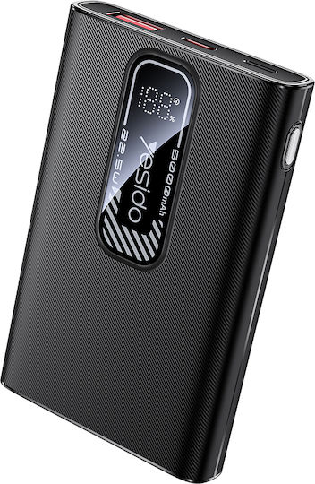 Yesido YP92 Power Bank 5000mAh 22.5W mit USB-A Ausgangsanschlüsse und USB-C Ausgangsanschlüsse Schwarz