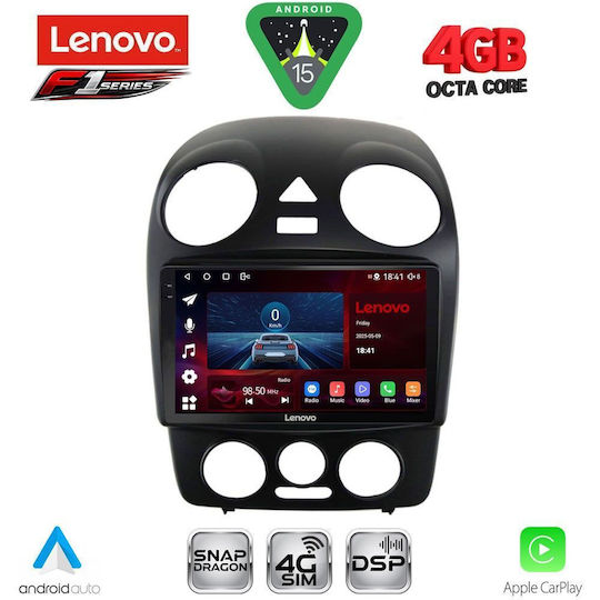 Lenovo Ηχοσύστημα Αυτοκινήτου για Volkswagen Beetle 2004-2011 (Bluetooth/USB/WiFi/GPS/Apple-Carplay/Android-Auto) με Οθόνη Αφής 9"