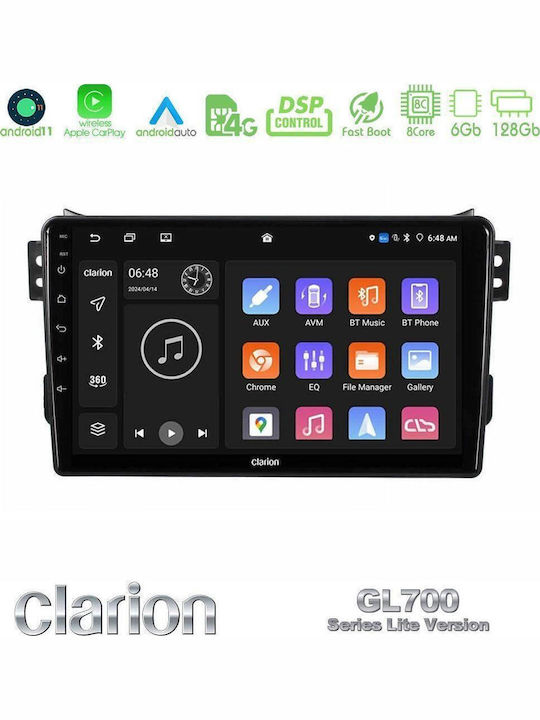 Clarion Car Audio System for Opel Agila Suzuki Splash 2008-2014 Bluetooth USB WiFi GPS Apple CarPlay Android Auto with 9" Touch Screen