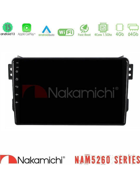 Nakamichi Car Audio System for Opel Agila Suzuki Splash 2008-2014 Bluetooth USB AUX WiFi GPS Apple CarPlay Android Auto with 9" Touch Screen