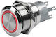 Пиещо Бутон On-Off 24 V Led Пръстен Червен