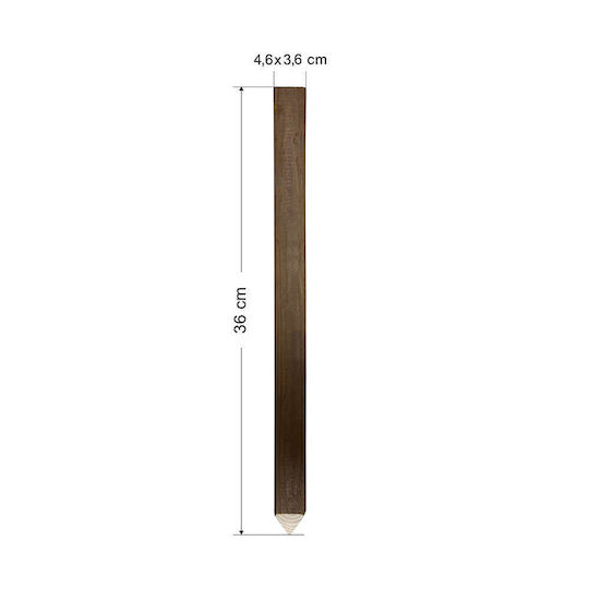 Tesias Group Πάσσαλος για Περίφραξη Κήπου από Ξύλο 4.6x3.6x36εκ. 10τμχ