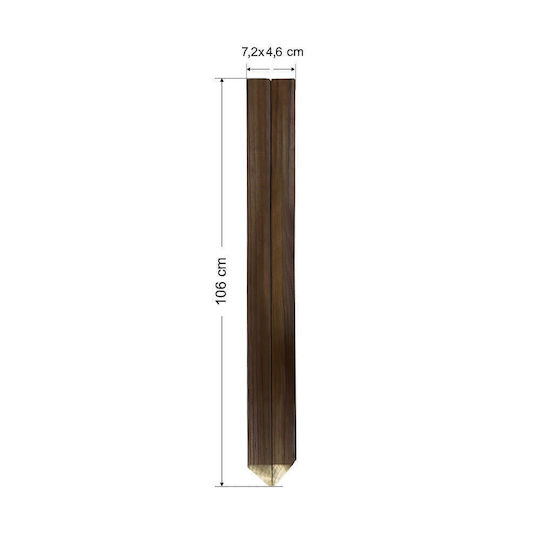 Tesias Group Picket for Garden Fence Made of Wood 7.2x4.6x106cm 10 Pieces