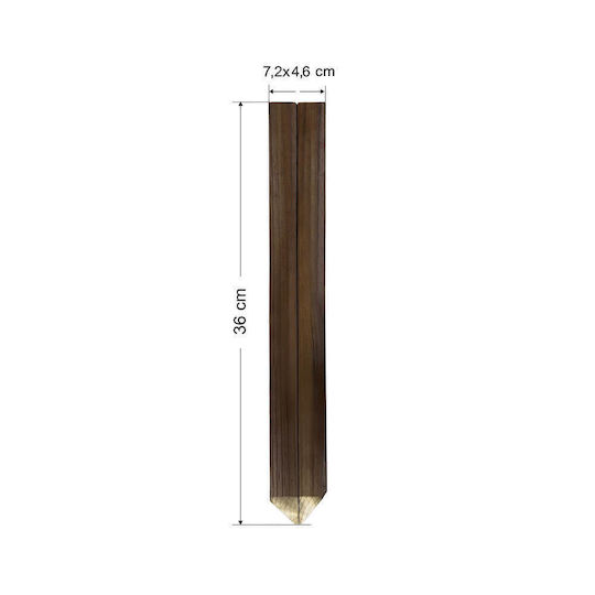 Tesias Group Πάσσαλος για Περίφραξη Κήπου από Ξύλο 7.2x4.6x36εκ. 10τμχ