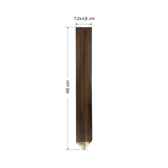 Tesias Group Πάσσαλος για Περίφραξη Κήπου από Ξύλο 7.2x4.6x46εκ. 10τμχ