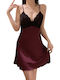 Chicret Essentials Damen Nachthemd Rot