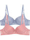 Purple Salmon Push Up Underwire Bras 2Pack