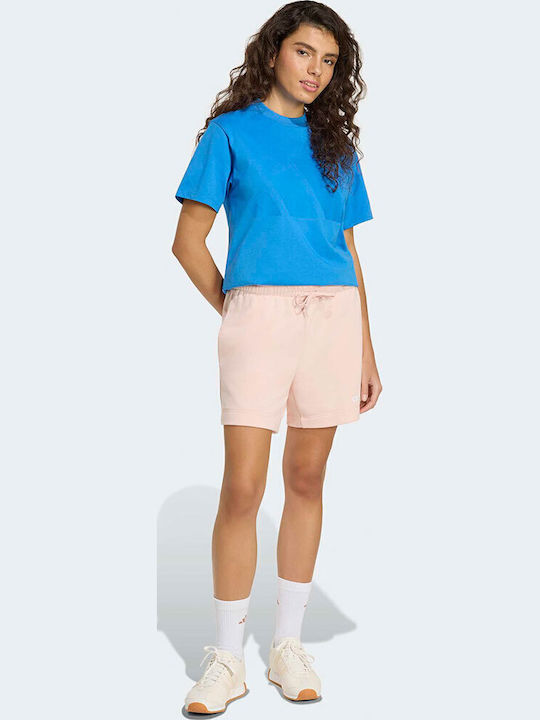 Essentials Linear French Terry Women's Terry Activewear Shorts Pink