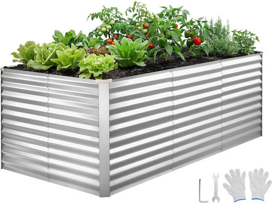 Vevor Metallischer Silberner Blumentopf Vevor Metallischer Silberner Blumentopf