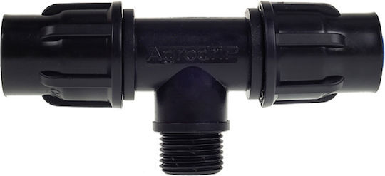 T Shaped Connector Male Lock Agrodrip Ø20 X 3/4'' X Ø20 11-1574-10