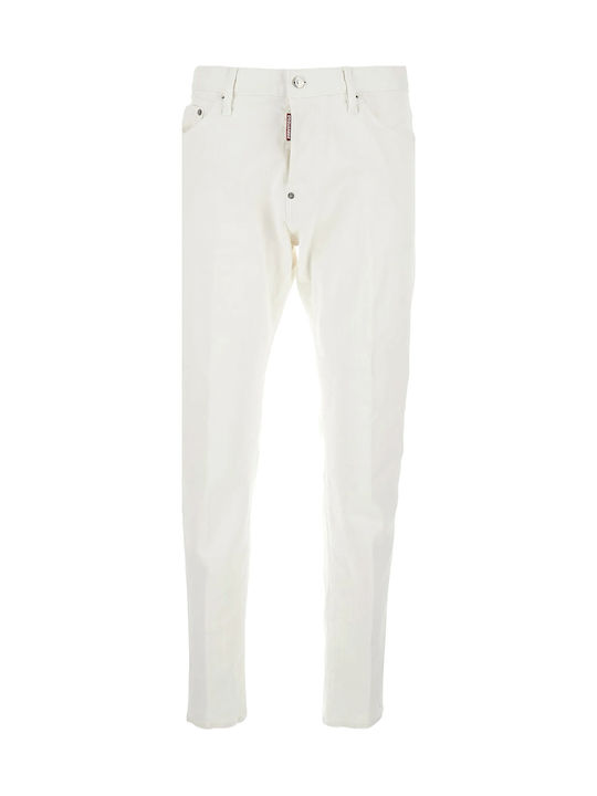 Dsquared2 Ανδρικό Παντελόνι Τζιν Ελαστικό White