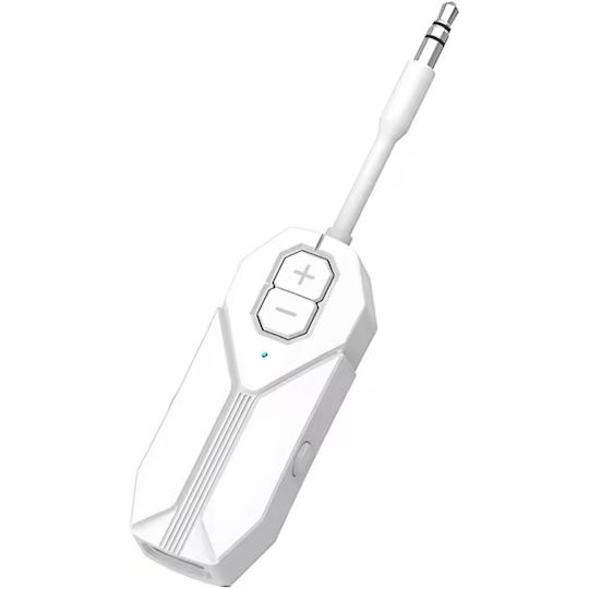 M126 Transmițător Receptor Audio Bluetooth 5.4 Wireless Portabil Compatibil Tv Pc Boxe Căști 3.5mm Aux Baterie Reîncărcabilă Mod Dublu Tx Rx Alb