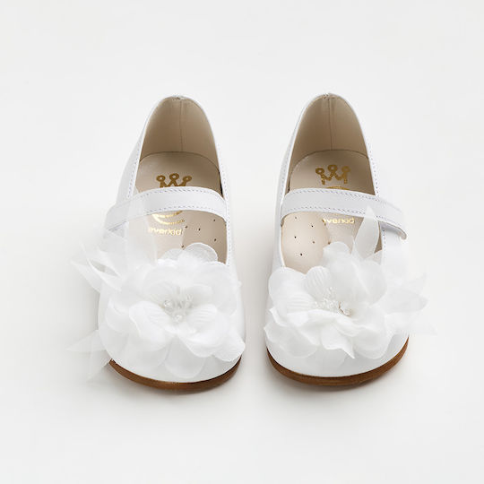 Ever Kid Christening Leather Pumps White