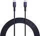 Power Data Cable Usb Type-c M To Usb Type-c M 1.8m 480 Mbps 240w Silicone Black