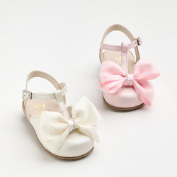 Ever Kid Christening Leather Pumps Ecru