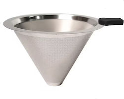Φίλτρο Καφέ Επαναχρησιμοποιούμενο Feggrini Pour Over 400ml Ανοξείδωτο Ατσάλι 10cm