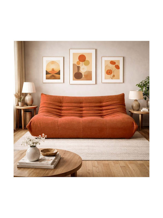 Togo Dreisitzer Sofa Orange 175x102x70cm