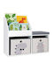 Floor Bookcase Wooden White 72x79x31cm