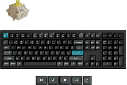 Keychron Q6 Ultra 8K Q6U-M4 Wireless Gaming Mechanical Keyboard with Keychron Silk POM Banana Switches and RGB Lighting English US