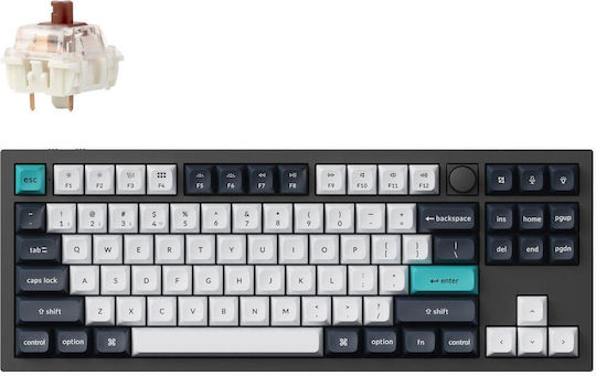 Keychron Q3 Max QMK/VIA Q3M-M3 Wireless Gaming Mechanical Keyboard Tenkeyless with Gateron Jupiter Brown Switches and RGB Lighting (English US) Carbon Black