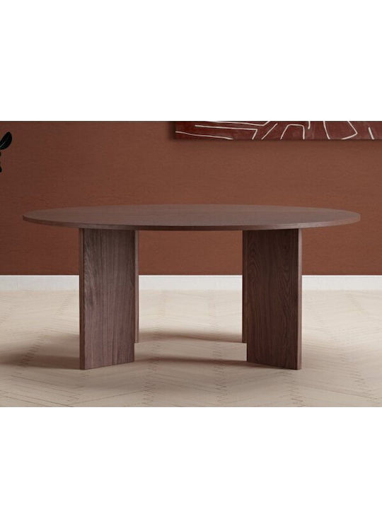 Dallas 5145 Round Extendable Wooden Table Brown 75x75cm