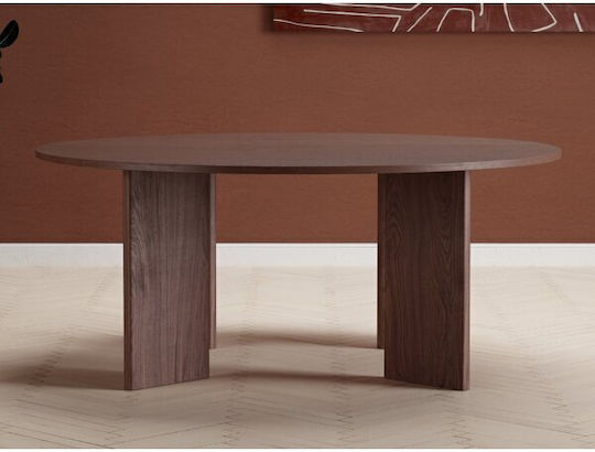 Dallas 5145 Round Extendable Wooden Table Brown 75x75cm