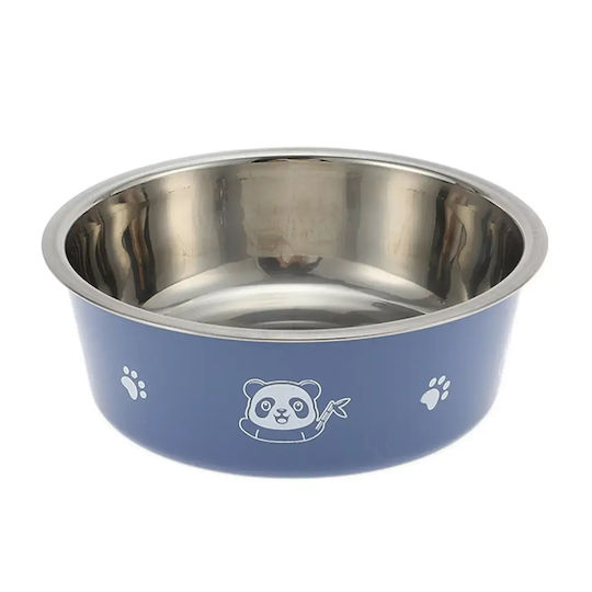 Denik Pets Lăbuțe Bol De Mâncare Din Oțel Inoxidabil Pentru Câine Și Pisică Albastru